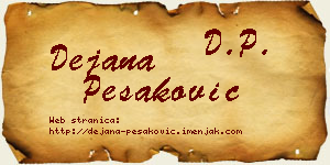 Dejana Pešaković vizit kartica